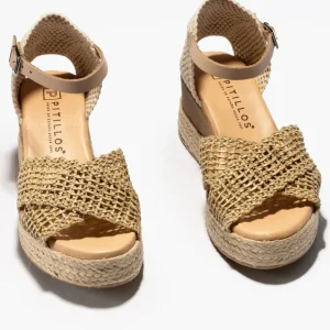 Calzaro Sandalias | Sandalia Mujer Pala 5243 con Trenzas Marron Claro Arena