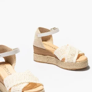 Calzaro Sandalias | Sandalia Mujer Pala 5243 con Trenzas Cruzadas Blanco