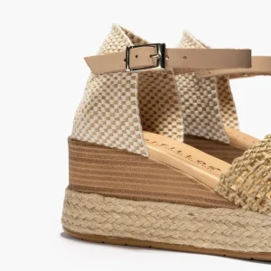 Calzaro Sandalias | Sandalia Mujer Pala 5243 con Trenzas Marron Claro Arena