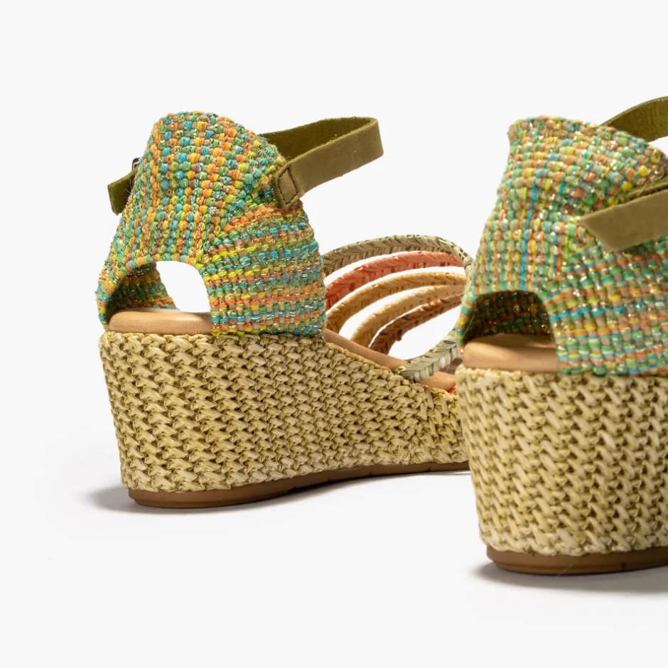 sandalia_mujer_pala__con__5.webp Calzaro Sandalias | Sandalia Mujer Pala 5234 con Cinco Trenzas Verde.