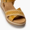 Calzaro Sandalias | Sandalia Pala Cruzada 5022 Mostaza