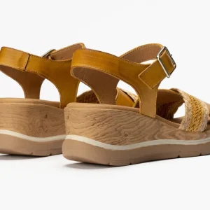 Calzaro Sandalias | Sandalia Pala Cruzada 5022 Mostaza