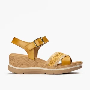 Calzaro Sandalias | Sandalia Pala Cruzada 5022 Mostaza