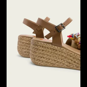 Calzaro Sandalias | Sandalia Piel Cuña Piel 3039 Taupe Gemma.