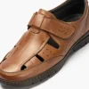 Calzaro Sandalias | Sandalia Piel Hombre 4030 Marrón Claro Velcro