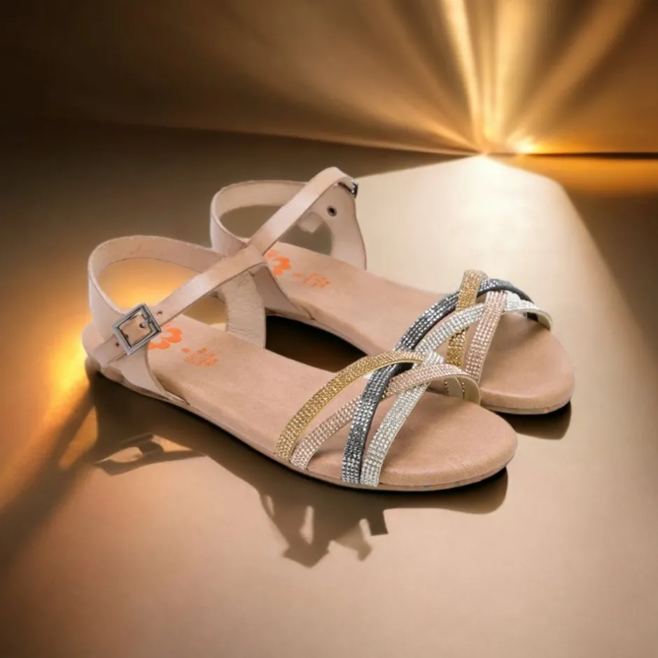 sandalia_plana__con_brill_3.webp Calzaro Sandalias | Sandalia Plana 2910 Con Brillantes Taupe Alba.