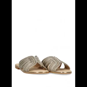 Calzaro Sandalias | Sandalia Plana 10027 Etika Punta Blanca Plomo .