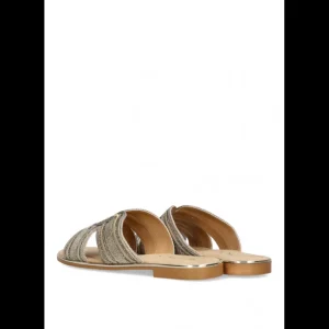 Calzaro Sandalias | Sandalia Plana 10027 Etika Punta Blanca Plomo .