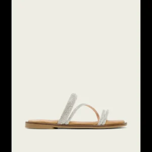 Calzaro Sandalias | Sandalia Plana 3009 Piel Plata Caitlin.