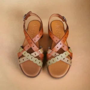 Calzaro Sandalias | Sandalia Plana 3754 Tiras Cuero.