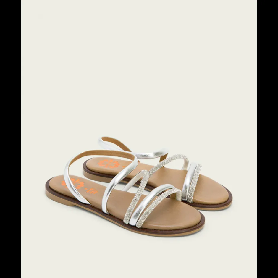 sandalia_plana_con_brilla_2.webp Calzaro Sandalias | Sandalia Plana con Brillantes 3010 Piel Plata Cara.