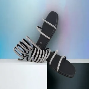 Calzaro Sandalias | Sandalia Plana Fantasía 23500 Negro