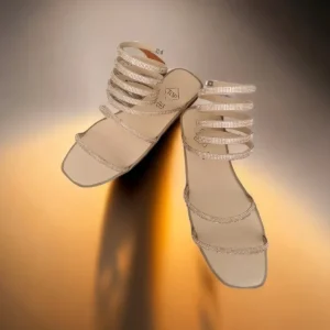 Calzaro Sandalias | Sandalias | Sandalia Plana Fantasía 23500 Nude Dorado
