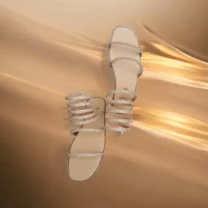 Calzaro Sandalias | Sandalias | Sandalia Plana Fantasía 23500 Nude Dorado