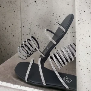 Calzaro Sandalias | Sandalia Plana Fantasía 23500 Negro