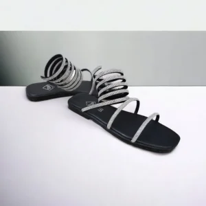 Calzaro Sandalias | Sandalia Plana Fantasía 23500 Negro