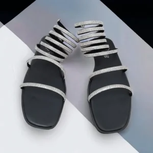 Calzaro Sandalias | Sandalia Plana Fantasía 23500 Negro