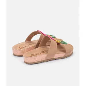 Calzaro Sandalias Bios | Sandalia Plana Jerba 124 Multi Fucsia, Mostaza, Verde.