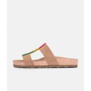 Calzaro Sandalias Bios | Sandalia Plana Jerba 124 Multi Fucsia, Mostaza, Verde.