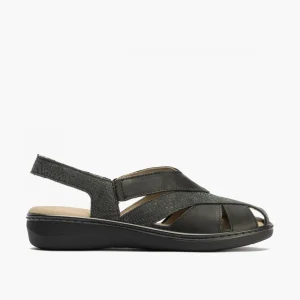 Calzaro Sandalias | Sandalia Plana Mujer 5583 Punta Cerrada Negro.