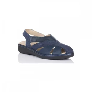 Calzaro Sandalias | Sandalia Plana Mujer 5583 Punta Cerrada Azul.