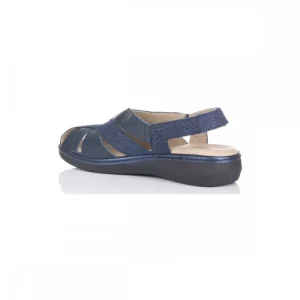 Calzaro Sandalias | Sandalia Plana Mujer 5583 Punta Cerrada Azul.