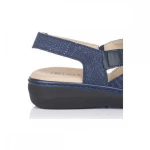 Calzaro Sandalias | Sandalia Plana Mujer 5583 Punta Cerrada Azul.