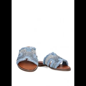 Calzaro Sandalias | Sandalia Plana Vaquera 10050 Etika Tropea Azul Jeans .