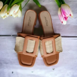 Calzaro Zapatos De Tac贸n | Sandalia Tacón 23058 Pala Hebilla Cuero
