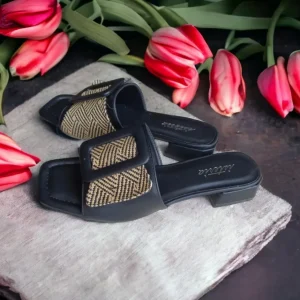Calzaro Zuecos | Zapatos De Tac贸n | Sandalia Tacón 23058 Pala Hebilla Negro