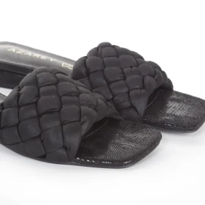 Calzaro Zuecos | Zapatos De Tac贸n | Sandalia Tacón Bajo Pala Acolchada Negro 164