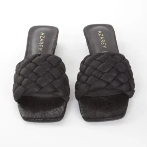 Calzaro Zuecos | Zapatos De Tac贸n | Sandalia Tacón Bajo Pala Acolchada Negro 164