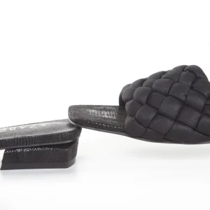 Calzaro Zuecos | Zapatos De Tac贸n | Sandalia Tacón Bajo Pala Acolchada Negro 164