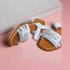 Calzaro Sandalias | Sandalia Tacón Medio 3747 Blanco y Multicolor