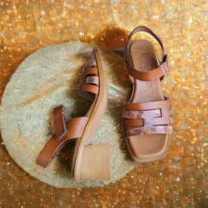Calzaro Sandalias | Sandalia Tacón Medio 3747 Cuero