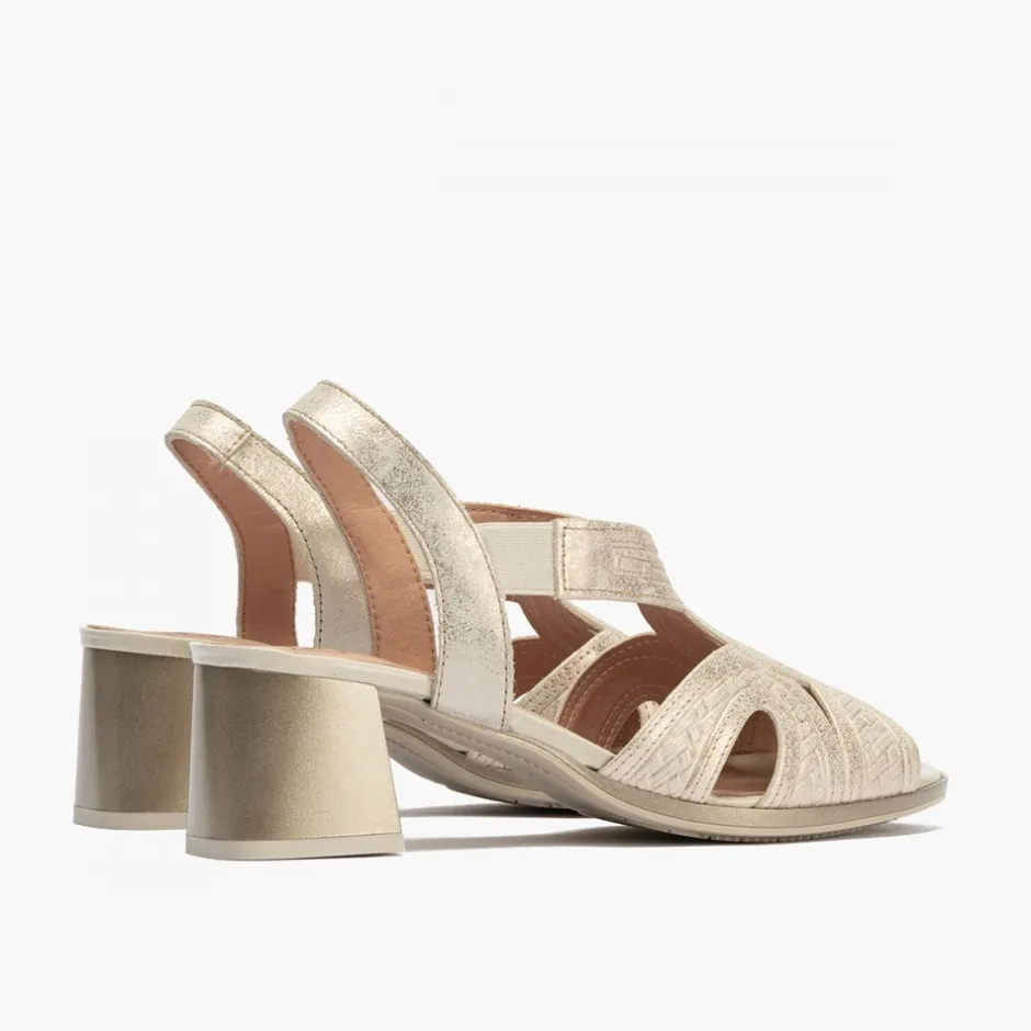 sandalia_tacn_mujer__piel_1.webp Calzaro Sandalias | Sandalia Tacón Mujer 5690 Piel Fantasia Dorado.