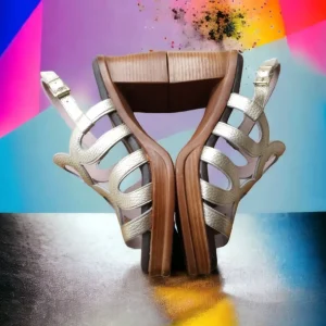 Calzaro Sandalias | Sandalia Tacón Sport  398322335 Oro Platino.