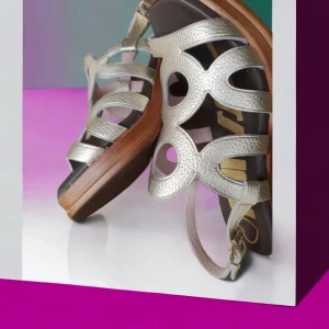 Calzaro Sandalias | Sandalia Tacón Sport  398322335 Oro Platino.