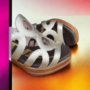 Calzaro Sandalias | Sandalia Tacón Sport  398322335 Oro Platino.