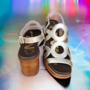 Calzaro Sandalias | Sandalia Tacón Sport  398322335 Oro Platino.