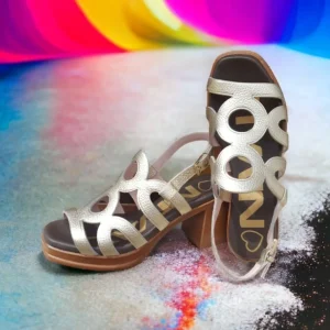Calzaro Sandalias | Sandalia Tacón Sport  398322335 Oro Platino.