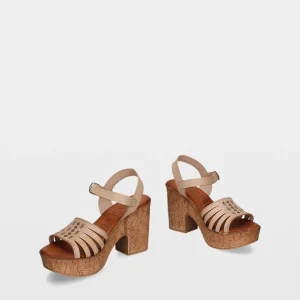 Calzaro Sandalias | Sandalia Tacón Sport Katya Natural Beige