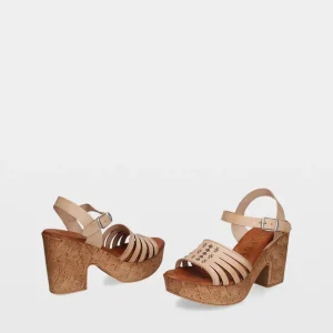 Calzaro Sandalias | Sandalia Tacón Sport Katya Natural Beige