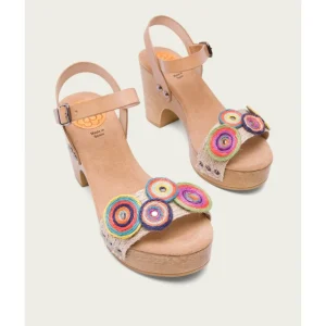Calzaro Zuecos | Sandalia Tacón Yute Colores Gisela 2886.