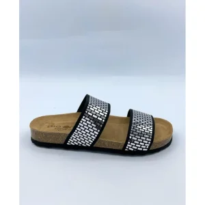 Calzaro Sandalias Bios | Sandalia tiras 78232 Carin negro y plata