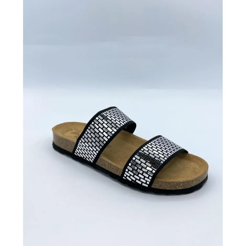 sandalia_tiras__carin_neg_1.webp Calzaro Sandalias Bios | Sandalia tiras 78232 Carin negro y plata