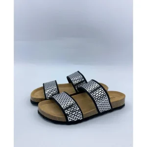Calzaro Sandalias Bios | Sandalia tiras 78232 Carin negro y plata