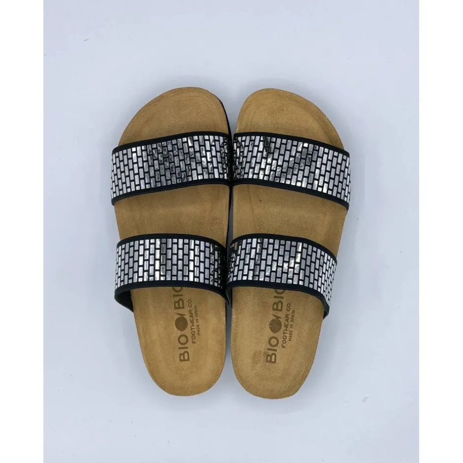 sandalia_tiras__carin_neg_3.webp Calzaro Sandalias Bios | Sandalia tiras 78232 Carin negro y plata