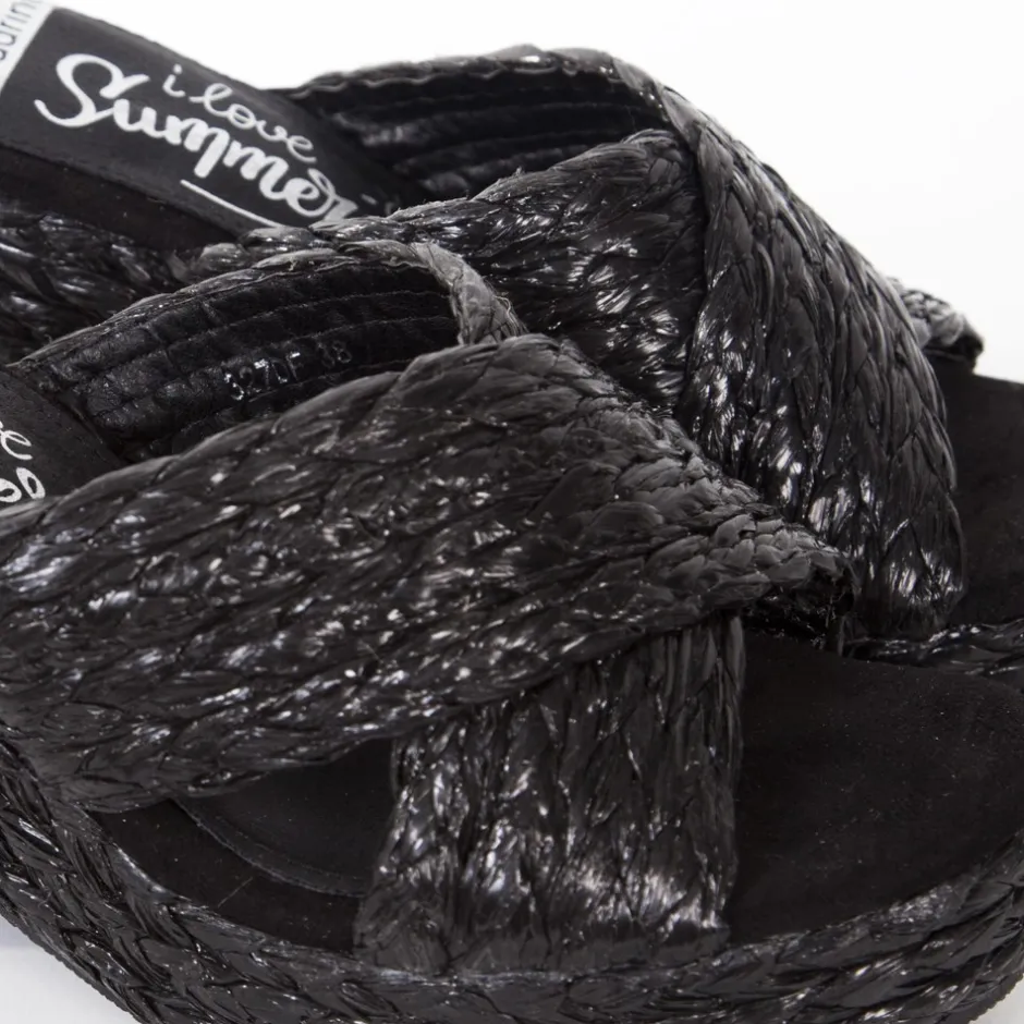 sandalia_zueco_tacn_ancho_2-1.webp Calzaro Zuecos | Alpargatas | Sandalia zueco tacón ancho esparto 327 negro