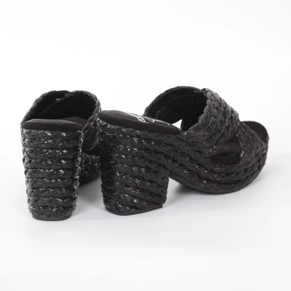 sandalia_zueco_tacn_ancho_3-1.webp Calzaro Zuecos | Alpargatas | Sandalia zueco tacón ancho esparto 327 negro
